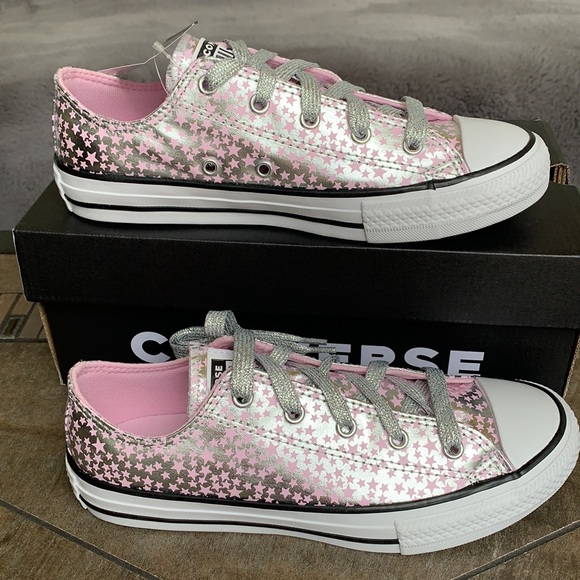 CONVERSE CTAS OX PINK GLAZE/SILVER WHITE WMNS - Picture 1 of 15